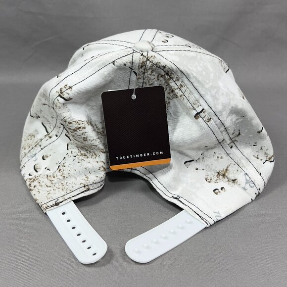 Cabelas Snapback Hat Cap White TrueTimber Camouflage Tundra Fishing Outdoor Mens - Picture 16 of 16
